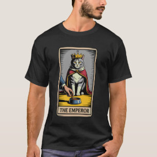 Camiseta La carta del tarot del gato del emperador Gato div