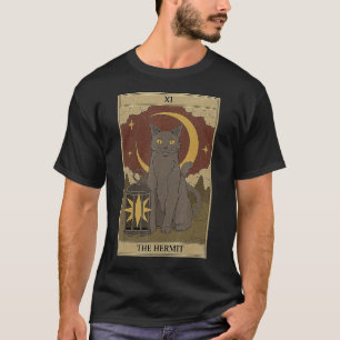 Camiseta La carta del tarot del gato ermitaño