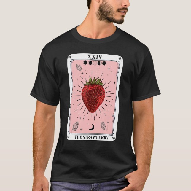 Camiseta La carta Tarot de fresa Crescent Moon Fruit (Anverso)