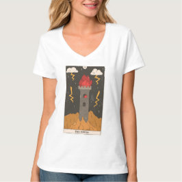 Camiseta La carta tarot de la torre moderna Major Arcana