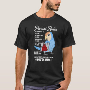 Camiseta La casa de loros gobierna lo mío, azul con cara de