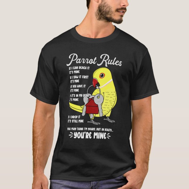 Camiseta La casa de loros gobierna mi anillo indio amarillo (Anverso)