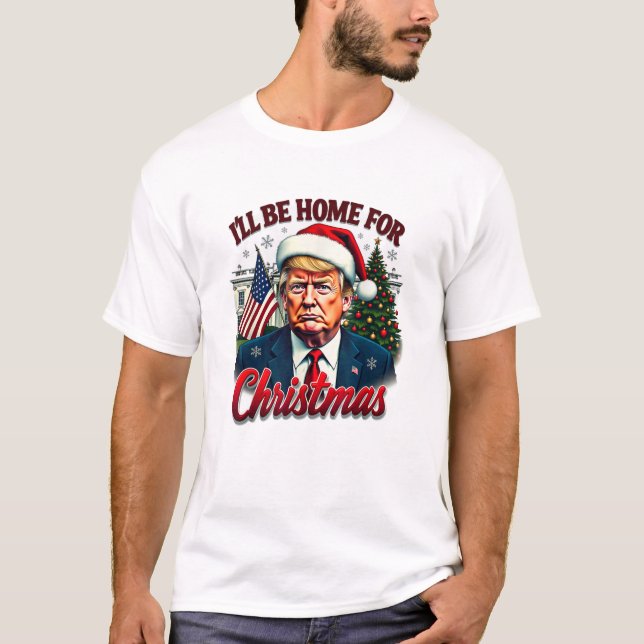 Camiseta La casa de papá del presidente Donald Trump Navida (Anverso)