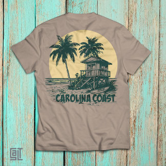 Camiseta La Casa de Playa Vintage Sunset de la Costa de Car