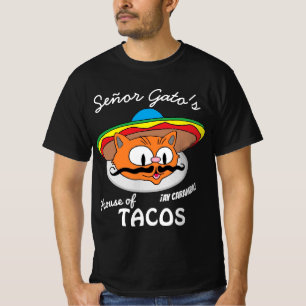 Camiseta La Casa de Tacos del Señor Gato Dibujos Animados M