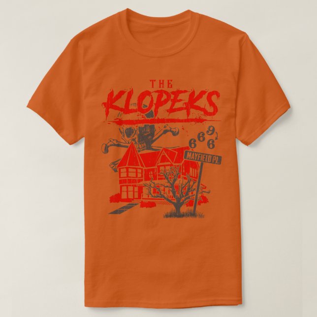 Camiseta La casa del horror de los Klopeks (Diseño del anverso)