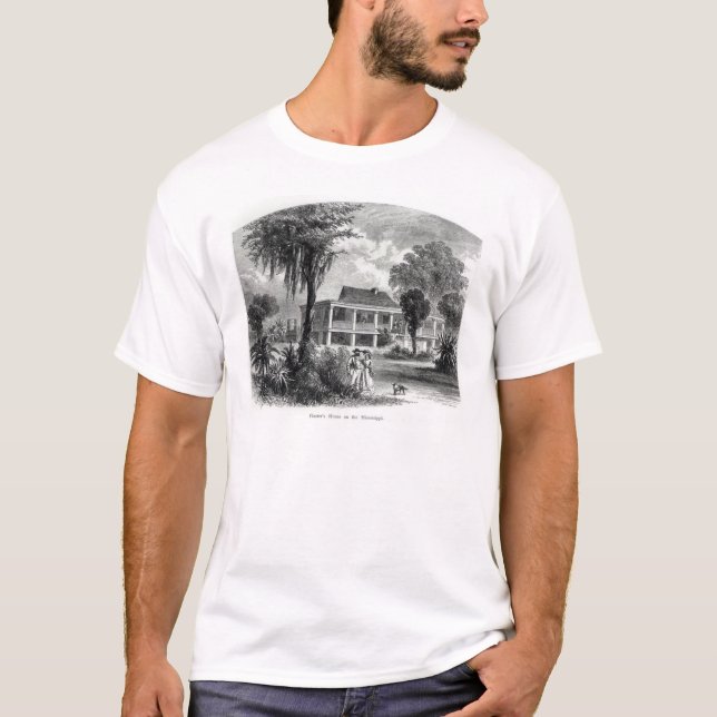 Camiseta La casa del plantador en el Mississippi (Anverso)