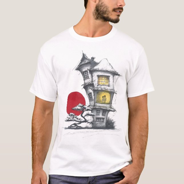 Camiseta La casa encantada bajo la luna roja (Anverso)