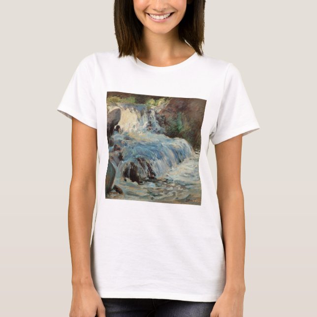 Camiseta La cascada de Twachtman, el impresionismo vintage (Anverso)
