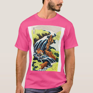 Camiseta La cascada donde Yoshitsune se lavó el caballo