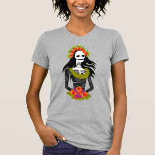 Camiseta La Catarina ilustrada para el Día de los Muertos