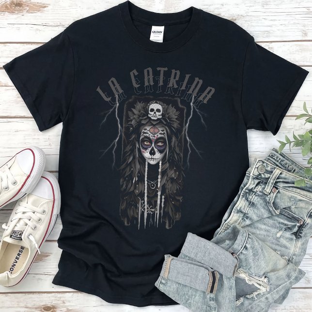 Camiseta La Catrina del Día de los Muertos Góticos (Subido por el creador)