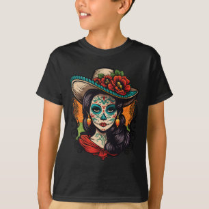 Camiseta La Catrina Mujeres Día De Los Muertos Latina