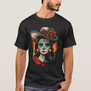 Camiseta La Catrina Mujeres Día De Los Muertos Latina 