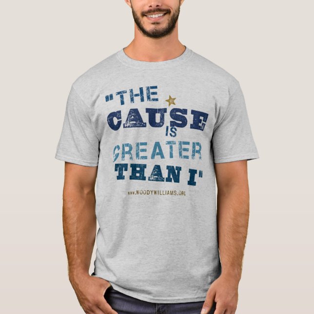 Camiseta La causa es mayor que yo (angustiado) (Anverso)