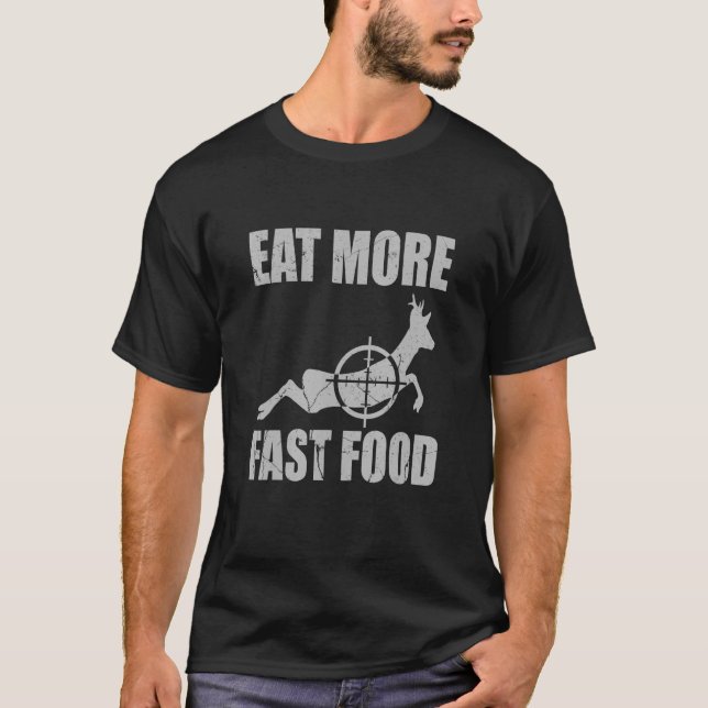 Camiseta La Caza De Cerebros Comen Comida Más Rápida Tee Pa (Anverso)