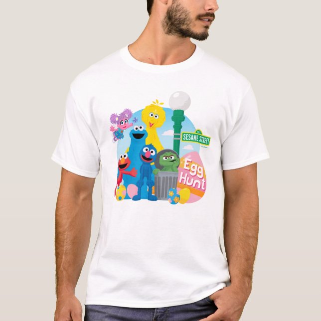 Camiseta La caza de huevos de Semana Santa de Plaza Sésamo (Anverso)
