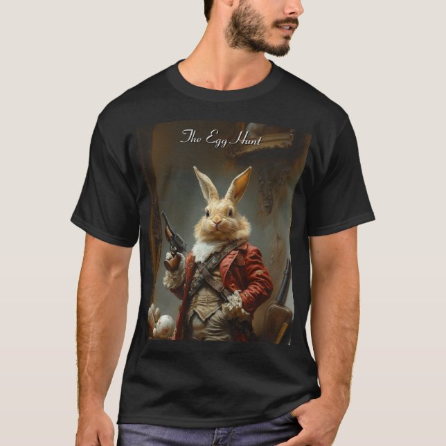 Camiseta La caza de huevos, la caza de conejitos de Pascua (Anverso)