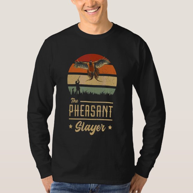 Camiseta La Caza De Pheasant Retro El Pheasant Bird Hu (Anverso)