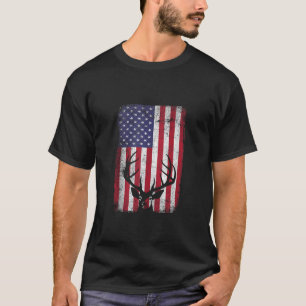 Camiseta La caza de venados norteamericana Patriótica Hunte