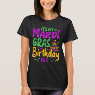 Camiseta La celebración del cumpleaños de mi Mardi Gras Mar