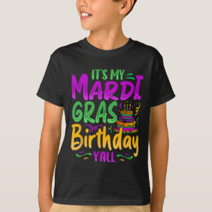 Camiseta La celebración del cumpleaños de mi Mardi Gras Mar