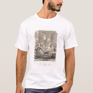 Camiseta La cena fina, 1781, grabado por I.S. Helman (17