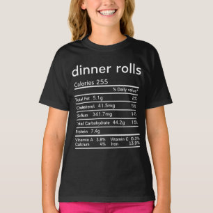 Camiseta la cena rolliza los datos nutricionales es gracios