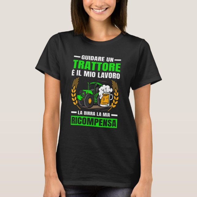 Camiseta La cerveza agrícola es mi recompensa de tractores (Anverso)