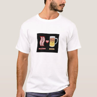 Camiseta La cerveza comprueba hacia fuera el tocino (el