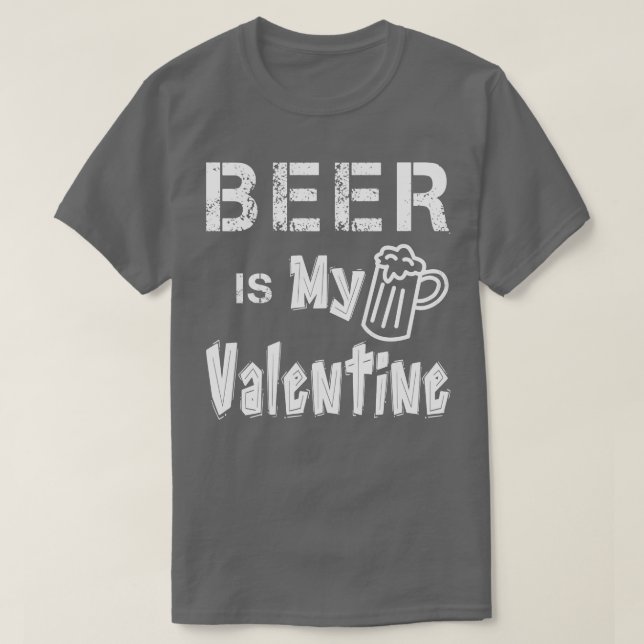 Camiseta La cerveza es mi Valentine 3 (Diseño del anverso)