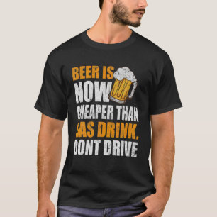 Camiseta La cerveza está ahora, los divertidos precios del