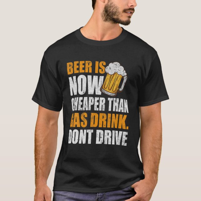 Camiseta La cerveza está ahora, los divertidos precios del  (Anverso)
