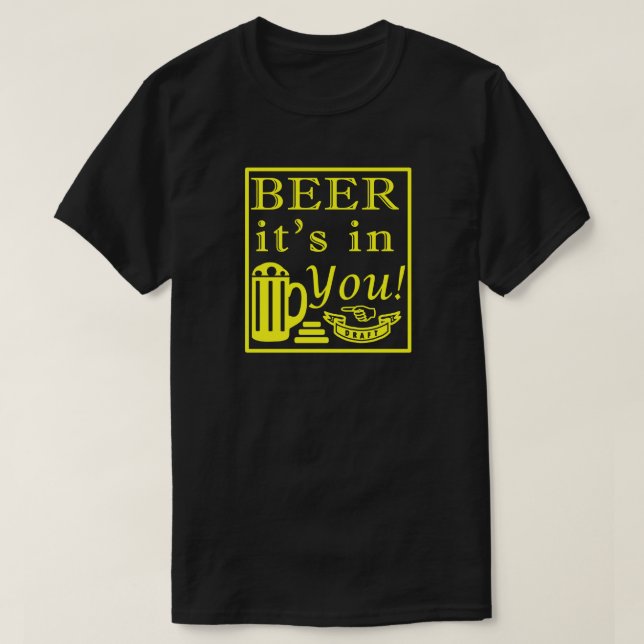 Camiseta ¡La cerveza está en ti! Marco Y (Diseño del anverso)