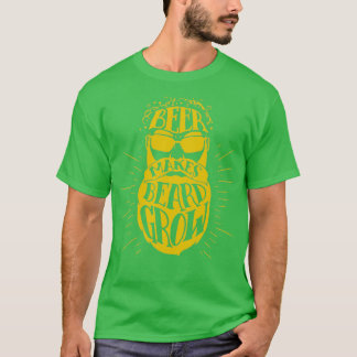 Camiseta La cerveza hace crecer la barba 2