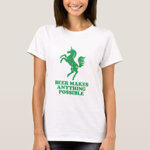 Camiseta La cerveza hace cualquier cosa posible