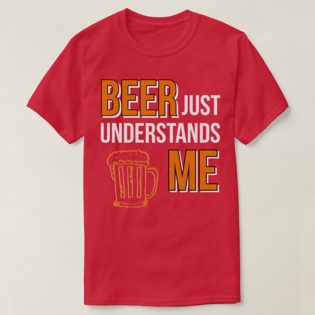 Camiseta La cerveza me entiende (Diseño del anverso)
