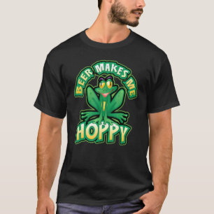 Camiseta La cerveza me hace amapola - una rana feliz