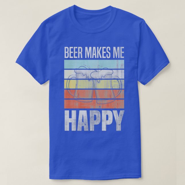 Camiseta la cerveza me hace feliz (Diseño del anverso)