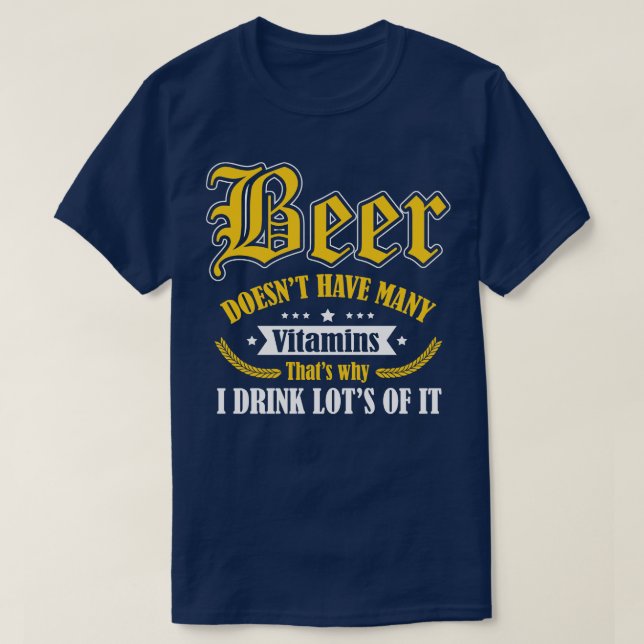 Camiseta La cerveza necesita más vitaminas (Diseño del anverso)