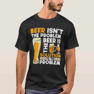 Camiseta La cerveza no es la respuesta graciosa a la bebida