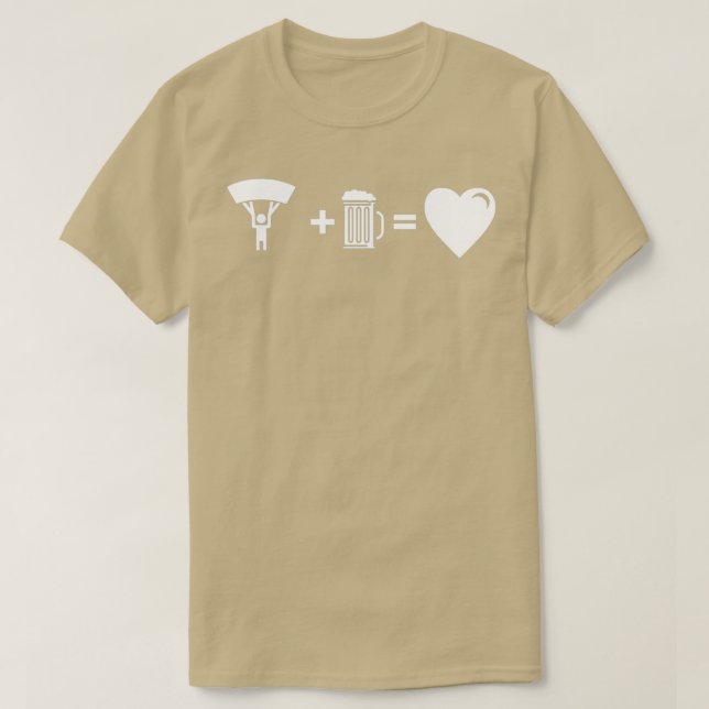 Camiseta La cerveza paracaidista Mug of Beer es un regalo p (Diseño del anverso)