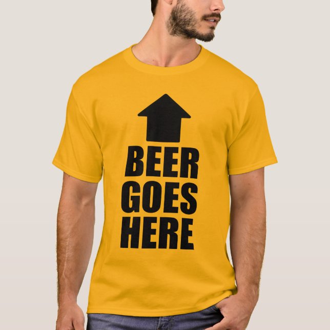 CAMISETA LA CERVEZA VA AQUÍ (Anverso)