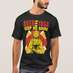 Camiseta La cerveza y el yoga me mantienen en marcha Ropa d