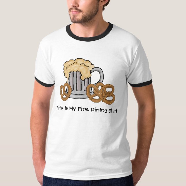 Camiseta La cerveza y los pretzeles multan la cena de la (Anverso)
