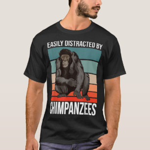 Camiseta La Ch Distrae Fácilmente La Cita De Chimpancé Retr