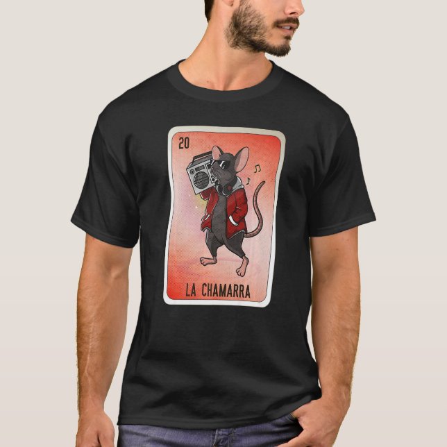 Camiseta La Chamarra Mexican Slang Lottery Bingo Cards   (Anverso)