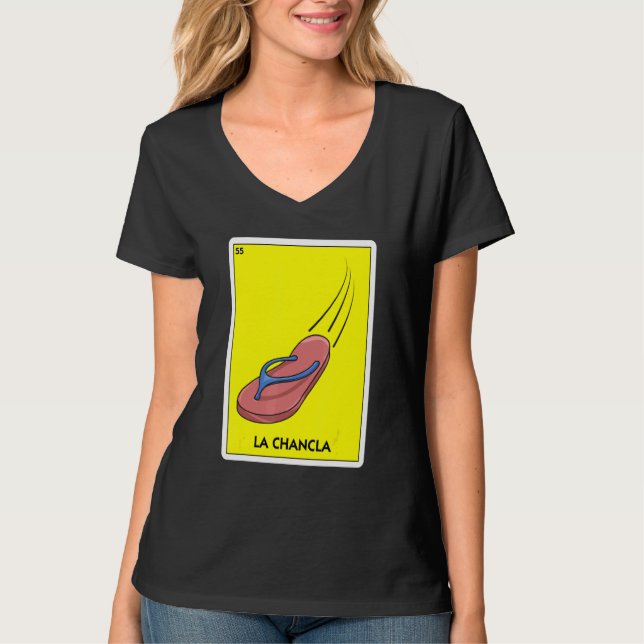 Camiseta La Chancla México volteo latino mamá Chancla Sur (Anverso)