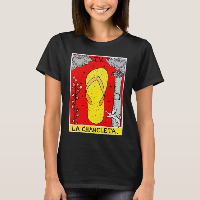 Camiseta La Chancleta The Flip Flop Tarot Card  Latina Lati (Anverso)