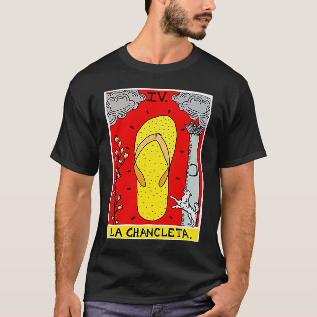 Camiseta La Chancleta The Flip Flop Tarot Card  Latina Lati (Anverso)